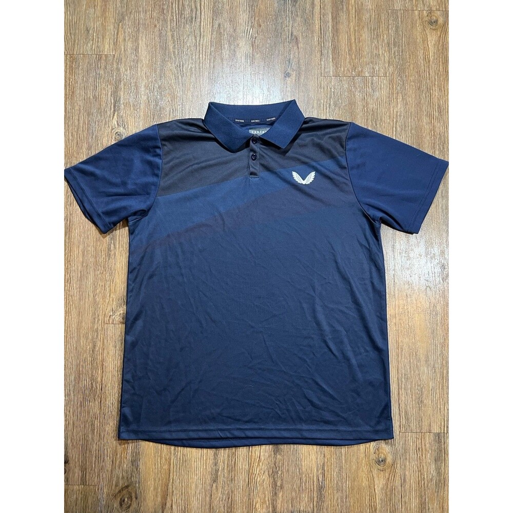 Castore Training Blue Polo Shirt Mens Size Large
